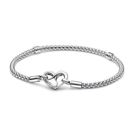 Pandora  - Bracciale Maglia Geometrica con Chiusura a Cuore