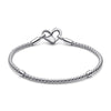 Pandora  - Bracciale Maglia Geometrica con Chiusura a Cuore