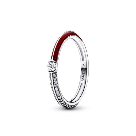 Pandora  Anello Pietre Luminose & Smalto Rosso Pandora ME