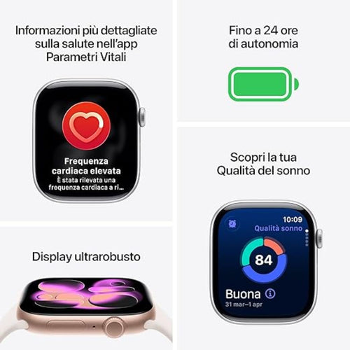 Apple Watch Serie 11 42mm AC/Silver SB/Purple Fog S/M ITA MEU64QL/A