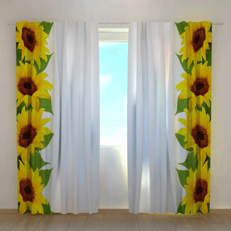 Tende su misura con stampa Girasoli radiosi