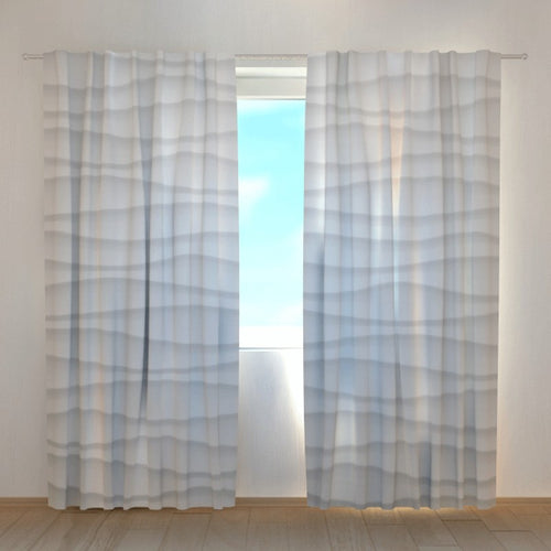 Tende su misura con stampa Onde bianche