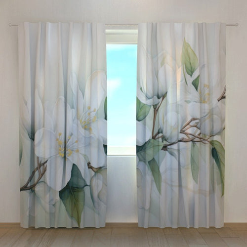 Tende su misura con stampa Ramo di gelsomino