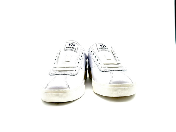 SUPERGA 2843 CLUB S COMFORT LEATHER Bianca rosa e avorio