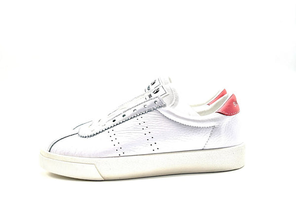 SUPERGA 2843 CLUB S COMFORT LEATHER Bianca rosa e avorio
