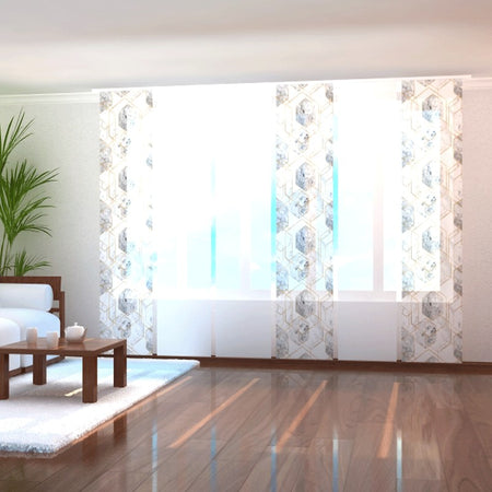 Tende a pannello Marmo grigio e oro