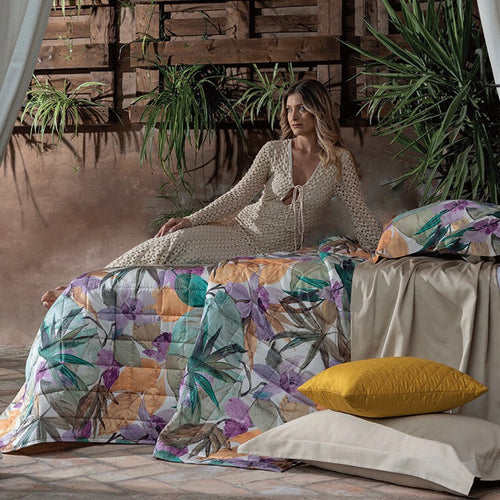 Trapuntino matrimoniale Kailua Svad Dondi in raso di cotone