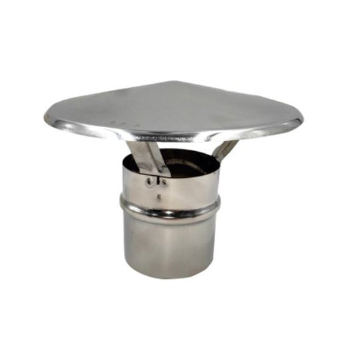 FUMAIOLO CAPPELLOTTO CM 18 X TUBI DI STUFE A LEGNA IN ACCIAO INOX DF 703552