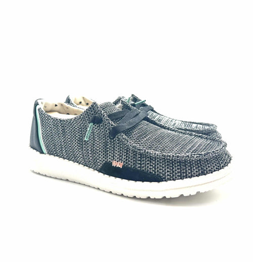 HEY DUDE WENDY SOX in tessuto nero con dettagli colorati
