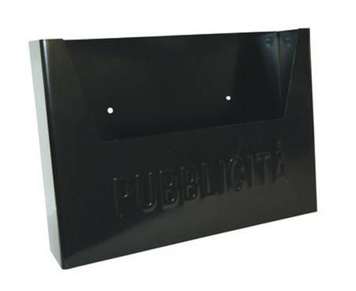 CASSETTA RACCOGLI PUBBLICITA' IN METALLO NERA - cm.34x8x25,5h. FER 166218