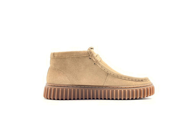 CLARKS Scarpa stringata alta uomo TORHILL HI Dark Sand Suede