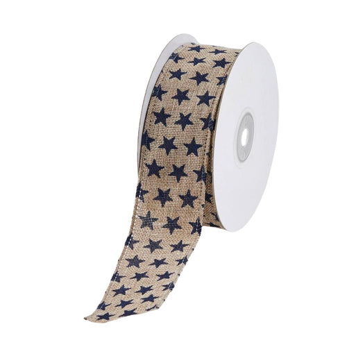 Nastro Stelle Blu per decorazioni e confezioni natalizie, da 38 mm x 10 metri