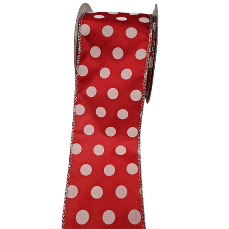 Nastro a pois per decorazioni e confezioni natalizie, da 60 mm x 10 metri