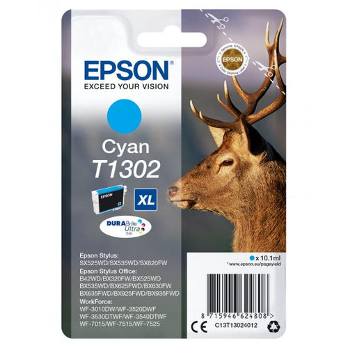 EPSON CART INK CIANO PER SO B42WD/WF PRO 7015, SERIE XL CERVO