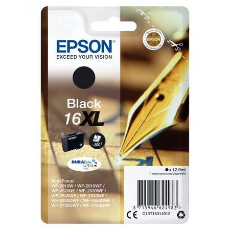 EPSON CART INK XL NERO PER WF-2510WF, WF-2520NF, WF-2530WF WF-2540WF SERIE 16XL PENNA E CRUCIVERBA