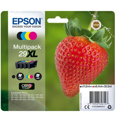 Confezione multipla Epson 29XL - Confezione da 4 - XL - Nero, Giallo, Ciano, Magenta