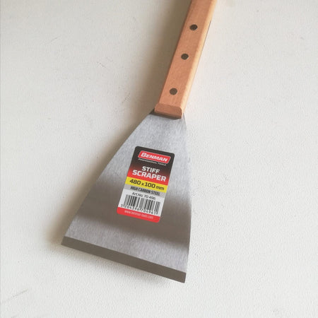 BenMan spatola raschietto da 10cm con manico legno prolungato