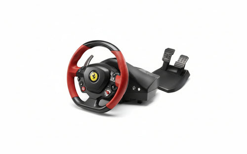 Thrustmaster ferrari 458 spider sterzo + pedali xbox one nero, rosso - 4460105