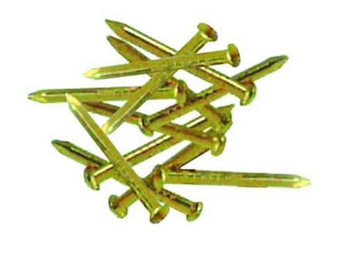 CHIODI TESTA BOMBATA ACCIAIO OTTONATO - N° 12 lunghezza mm.20 - 1 KG FERR 213301