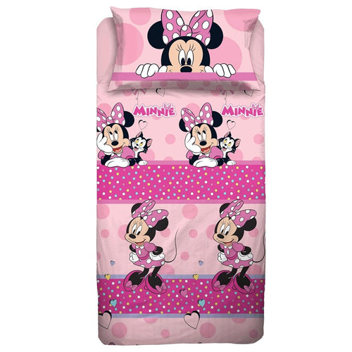 Lenzuola lettino singolo Minnie Disney