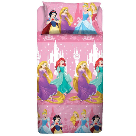 Lenzuola lettino singolo Principesse Disney