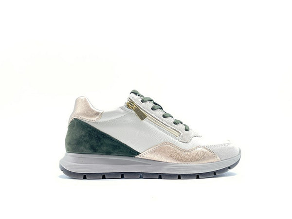 IGI &amp; CO Sneaker donna pelle e camoscio beige e verde