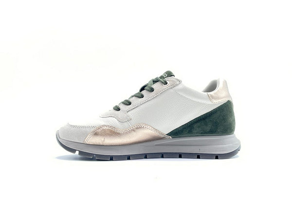 IGI &amp; CO Sneaker donna pelle e camoscio beige e verde