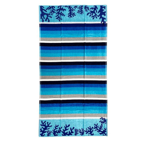 Telo mare in spugna a righe Caraibi