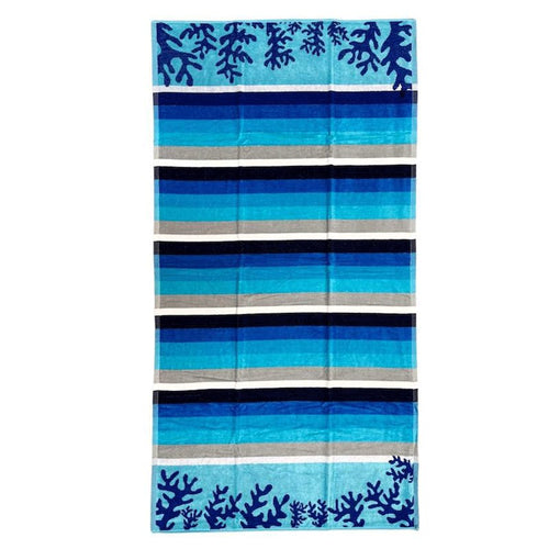 Telo mare in spugna a righe Caraibi