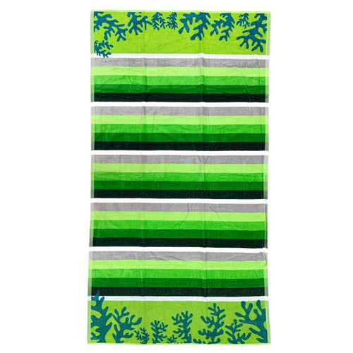 Telo mare in spugna a righe Caraibi