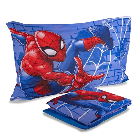 Completo letto singolo in cotone Spiderman Marvel