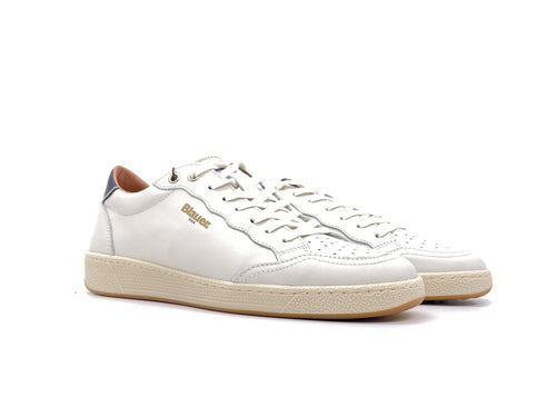 BLAUER Sneakers uomo Murray01 pelle bianca