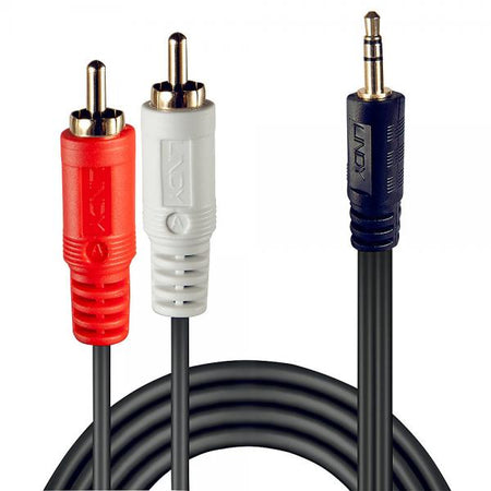 LINDY CAVO AUDIO STEREO 2X RCA MASCHIO/3.5MM MASCHIO, 5M