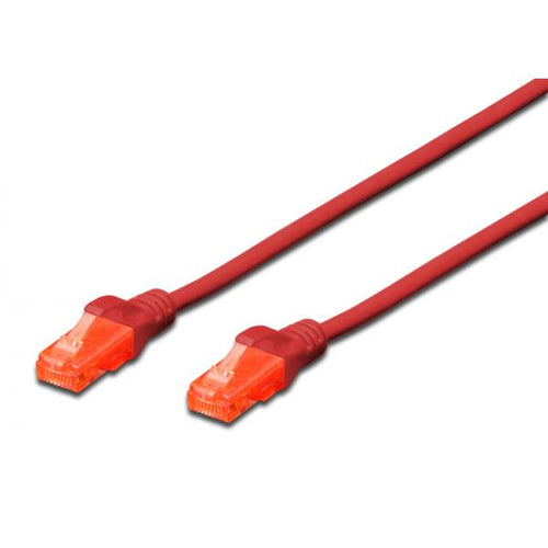 Cavo di rete Patch dritto - Non schermato - CAT. 6E - Lunghezza 1 metro - Rosso
