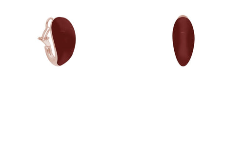 FRALEONI - ORECCHINO GOLD - SMALTO BORDEAUX