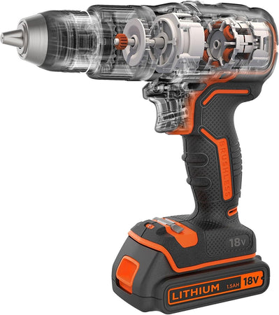 Black & Decker trapano avvitatore a percussione brushless 18V 1,5Ah