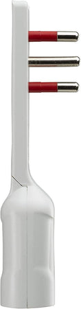 Rosi adattatore extra flat bianco con spina da 16A e bipresa da 2P+T 16A 250V