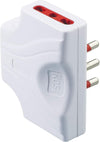Rosi adattatore triplo bianco con spina da 16A e 3 biprese da 2P+T 16A 250V