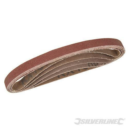 Nastri abrasivi 10 x 330 mm in ossido di alluminio per levigatrici a nastro silverline Silverline