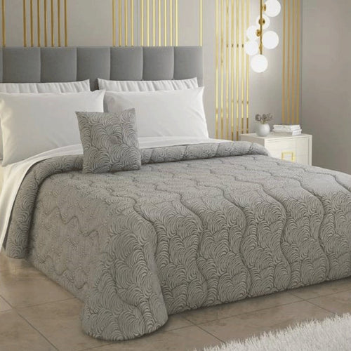 Trapunta matrimoniale in raso jacquard Gioia