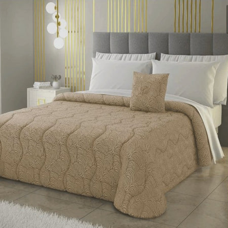 Trapunta matrimoniale in raso jacquard Gioia