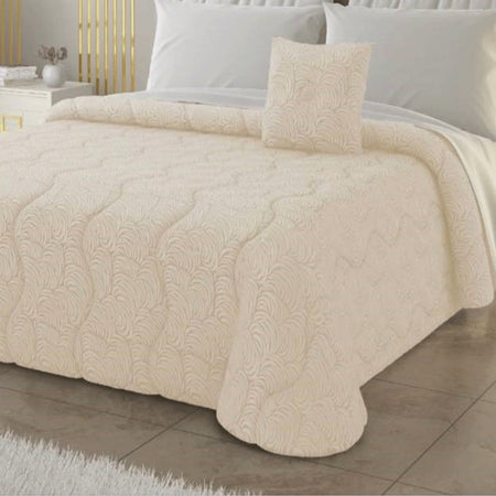 Trapunta matrimoniale in raso jacquard Gioia