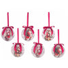 Set 14 Palline Sfera Poel per albero di natale in plastica da Ø 7,5 cm con Pendaglio decorato