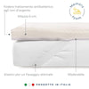 Topper in Memory e ioni d'argento matrimoniale Caleffi sfoderabile