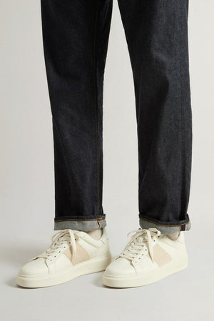 WOOLRICH Sneakers uomo in pelle beige