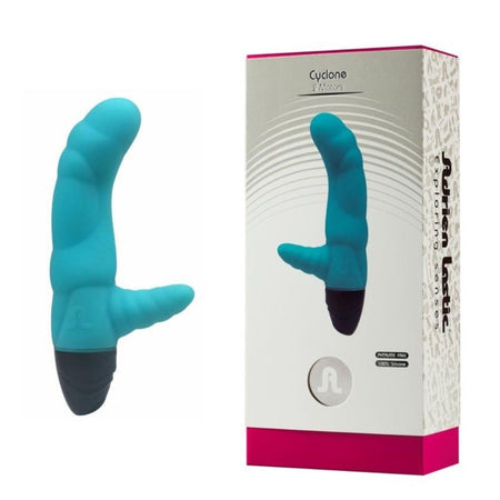 Vibratore Rabbit Azzurro ADRIEN LASTIC VIBE CYCLONE in Silicone