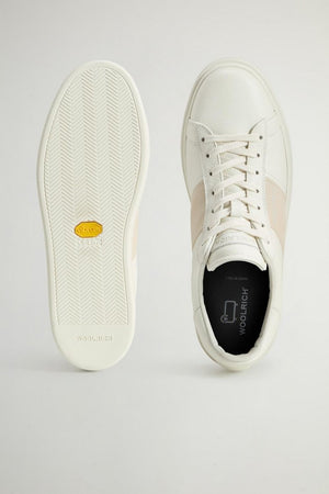 WOOLRICH Sneakers uomo in pelle beige