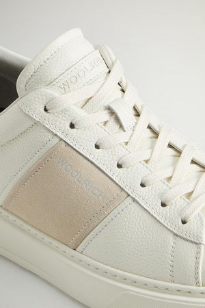 WOOLRICH Sneakers uomo in pelle beige