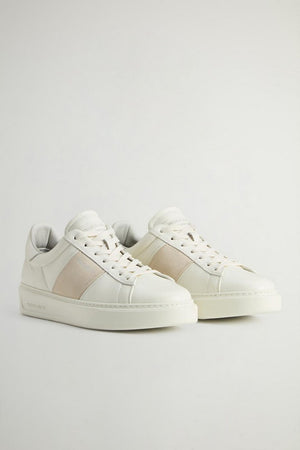 WOOLRICH Sneaker uomo in pelle beige