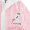 Accappatoio neonato rosa con maniche e cappuccio Amore mio